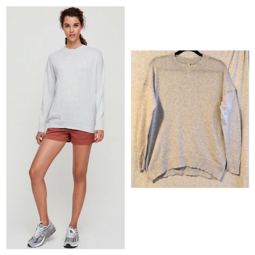 Aritzia The Group by Babaton THURLOW Cotton-Cashmere Crewneck Sweater